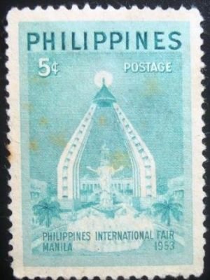 Selo postal das Filipinas de 1953 Gateway to the East 5