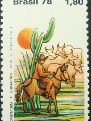 Selo postal do Brasil de 1978 João Guimarães Rosa