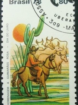 Selo postal do Brasil de 1978 João Guimarães Rosa