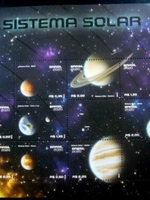 Bloco postal do Brasil de 2020 Sistema Solar