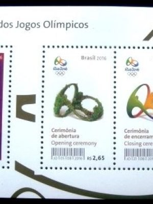 Bloco postal do Brasil de 2016 Celebrações dos Jogos Olímpicos