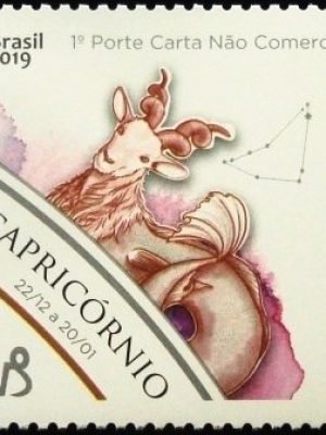 Selo postal do Brasil de 2019 Capricórnio