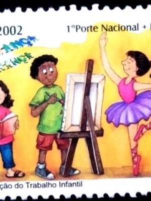 Selo postal do Brasil de 2002 Criança Esperança
