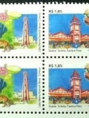 Quadra de selos postais do Brasil de 2018 Guiana
