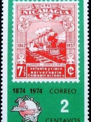 Selo postal da Nicarágua de 1974 Old nicaraguan stamp