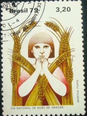 Selo postal do Brasil de 1979 Ação de Graças