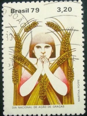 Selo postal do Brasil de 1979 Ação de Graças