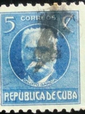 Selo postal de Cuba de 1930 Calixto García