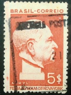 Selo postal do Brasil de 1940 Presidente Vargas