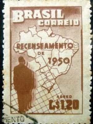 Selo Aéreo do Brasil de 1950 6º Recenseamento