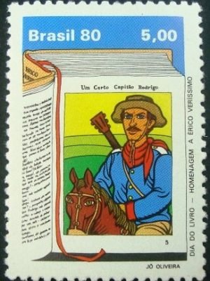 Selo postal do Brasil de 1980 Érico Veríssimo - C 1170 N