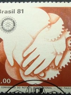 Selo postal do Brasil de 1981 Rotary Mãos - C 1201 NCC