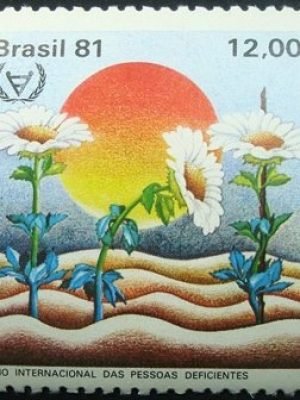 Selo postal do Brasil de 1980 Pessoas Deficientes