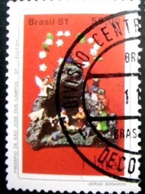Selo postal do Brasil de 1981 São José dos Campos