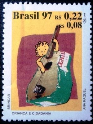 Selo postal do Brasil de 1997 Brincar
