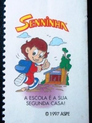 Vinheta postal Senninha A Escola é a Segunda Casa