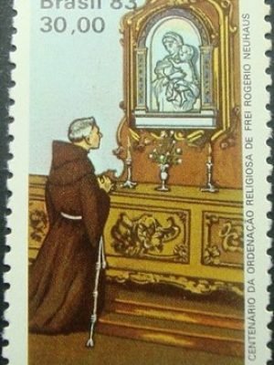 Selo postal do Brasil de 1983 Frei Rogério Neuhaus - C 1318 N