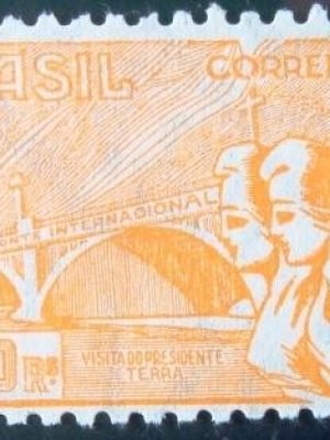 Selo postal do Brasil de 1935 Gabriel Terra 200rs