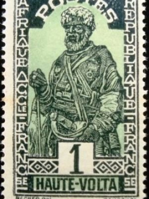 Selo postal do Alto Volta de 1928 Haussa Chief