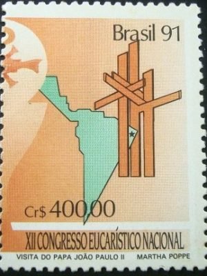 Selo postal COMEMORATIVO do Brasil de 1991 - C 1750 M
