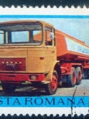 Selo postal da Romênia de 1975 L.K.W. "19 A.L.P." Oil tanker