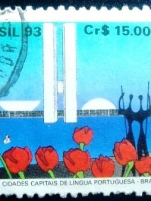 Selo postal do Brasil de 1993 Brasília