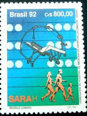 Selo postal do Brasil de 1992 Hospital Sarah
