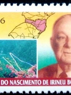 Selo postal do Brasil de 1996 Irineu Bornhausen