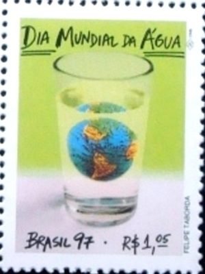 Selo postal do Brasil de 1997 Água