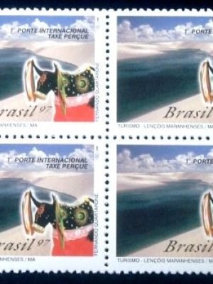 Quadra de selos postais do Brasil de 1997 Lençóis Maranhenses