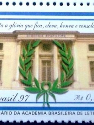 Selo postal do Brasil de 1997 Centenário ABL