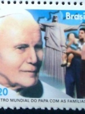 Selo postal de 1997 Papa com as Famílias