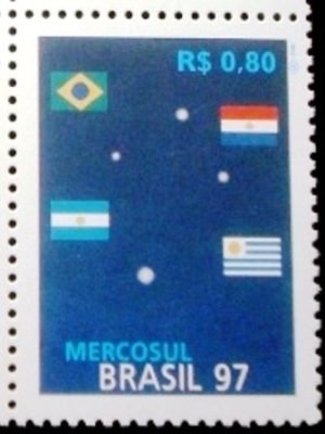 Selo postal do Brasil de 1997 Mercosul