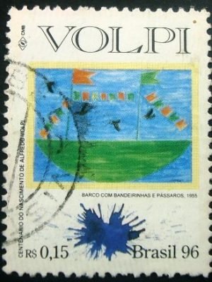 Selo postal Comemorativo do Brasil de 1996 - C 1988 U
