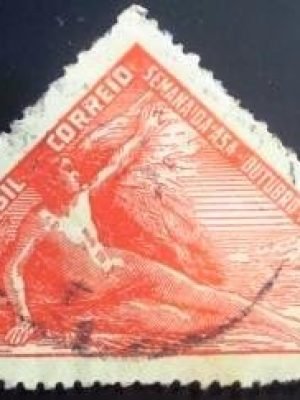 Selo postal do Brasil de 1947 Semana da Asa