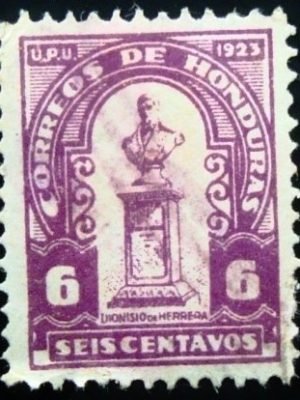 Selo postal de Honduras de 1924 Dionisio de Herrera