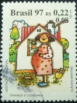 Selo postal do Brasil de 1997 Gestação