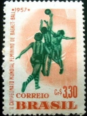 Selo postal Comemorativo do Brasil de 1957 - C 393 M