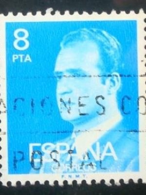 Selo postal da Espanha de 1977 King Juan Carlos I 8 U sev