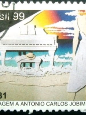 Selo postal do Brasil de 1999 Antonio Carlos Jobim - C 2228 U