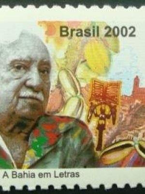Selo postal do Brasil de 2002 Jorge Amado N