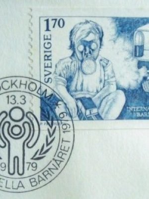 Envelope FDC da Suécia de 1979 Year of the Child