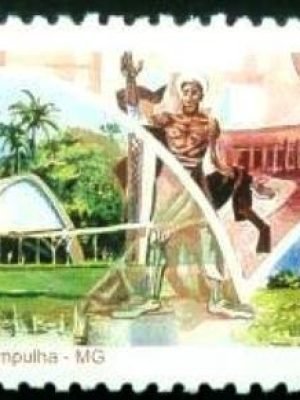 Selo postal do Brasil de 2004 Conjunto Arquitetônico da Pampulha