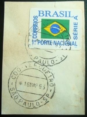 Selo postal regular emitido no Brasil em 1994 - 698 U