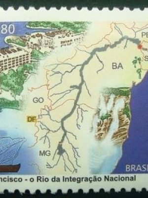 Selo postal do Brasil de 2005 Rio São Francisco