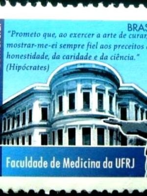Selo postal do Brasil de 2008 Faculdade Medicina UFRJ N