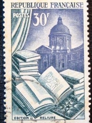 Selo postal da França de 1954 Publishing and Binding