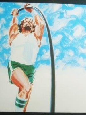 Cartão postal do Brasil de 1984 Salto com Vara