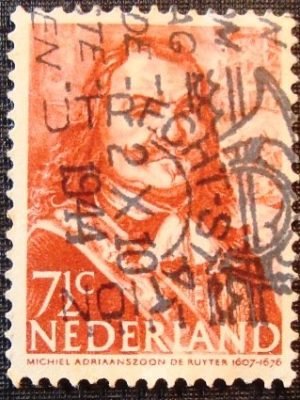 Selo postal da Holanda de 1946 Michiel Adriaanszoon de Ruyter