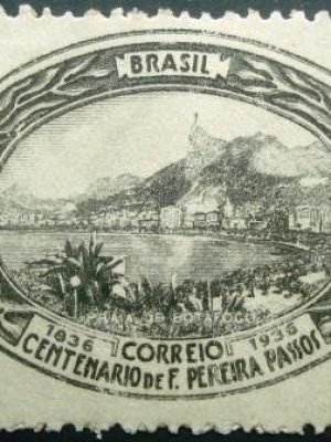 Selo postal comemorativo do Brasil de 1937 - C 114 U